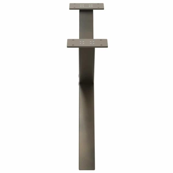 Couchtischbeine X-Form 2 Stk. Naturstahl 70x(30-31) cm Stahl