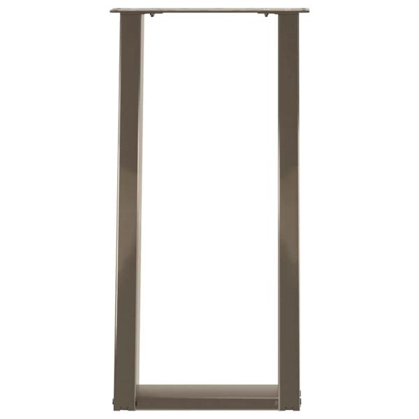 Konsolentischbeine U-Form 2 Stk. Naturstahl 38x(72-73) cm Stahl