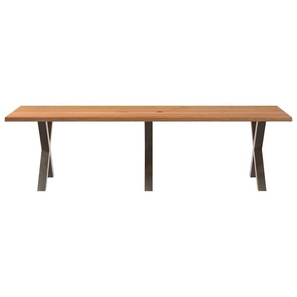 Esstisch Hellbraun 280x100x74 cm Massivholz Eiche Rechteckig