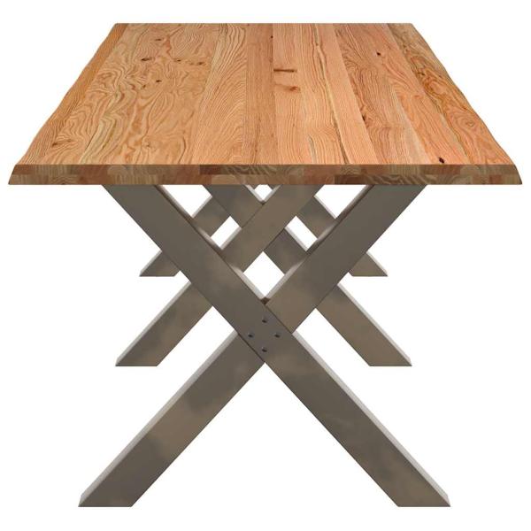 Esstisch Hellbraun 280x100x74 cm Massivholz Eiche Rechteckig