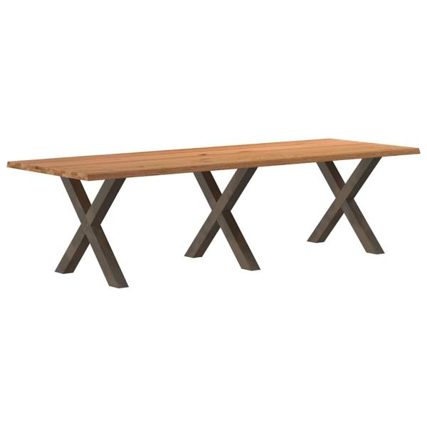 Esstisch Hellbraun 280x100x74 cm Massivholz Eiche Rechteckig
