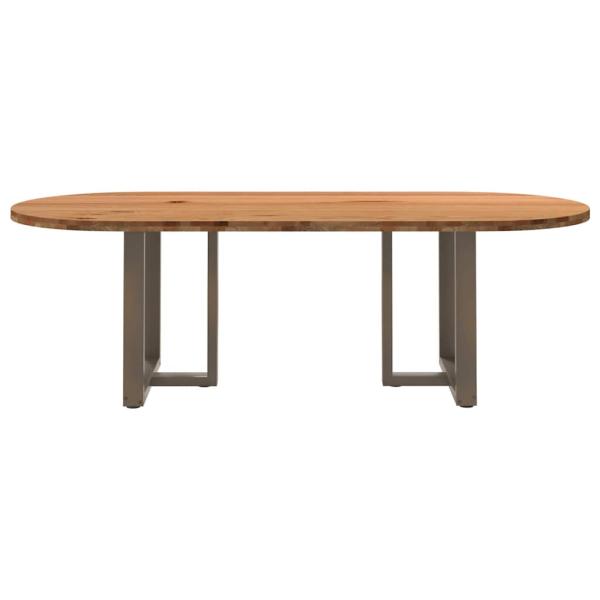 Esstisch Hellbraun 240x100x74 cm Massivholz Eiche Oval