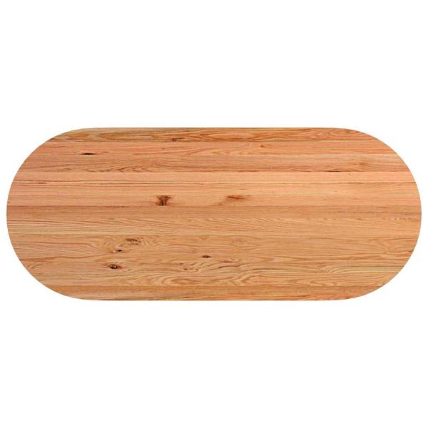 Esstisch Hellbraun 240x100x74 cm Massivholz Eiche Oval