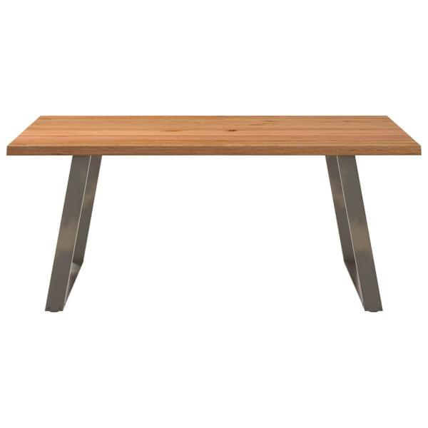 Esstisch mit Baumkanten 180x120x74 cm Massivholz Eiche Rechteck