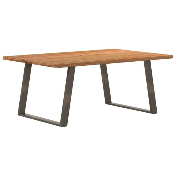 Esstisch mit Baumkanten 180x120x74 cm Massivholz Eiche Rechteck