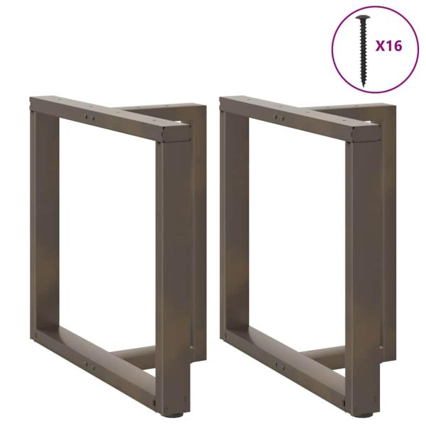 Esstischbeine T-Form 2 Stk. Naturstahl 80x35x(72-73) cm Stahl