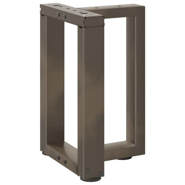 Couchtischbeine T-Form 2 Stk. Naturstahl 28x25x(42-43) cm Stahl