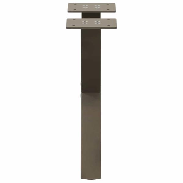 Couchtischbeine X-Form 2 Stk. Naturstahl 30x(30-31) cm Stahl