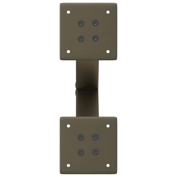 Couchtischbeine X-Form 2 Stk. Naturstahl 30x(30-31) cm Stahl
