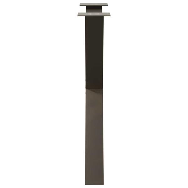 Esstischbeine X-Form 2 Stk. Naturstahl 80x(72-73) cm Stahl