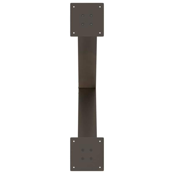 Esstischbeine X-Form 2 Stk. Naturstahl 80x(72-73) cm Stahl