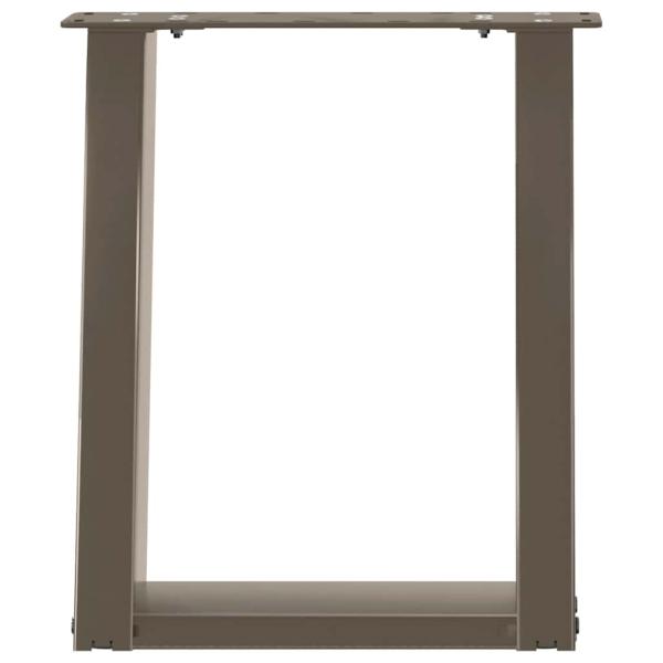 Couchtischbeine U-Form 2 Stk. Naturstahl 38x(42-43) cm Stahl