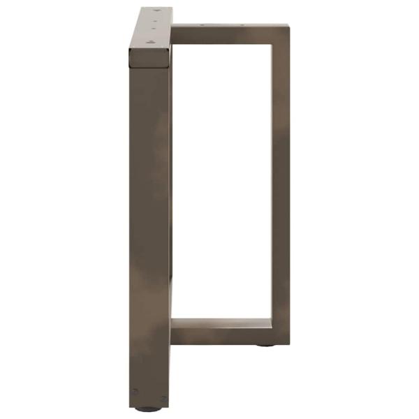 Esstischbeine T-Form 2 Stk. Naturstahl 90x35x(72-73) cm Stahl
