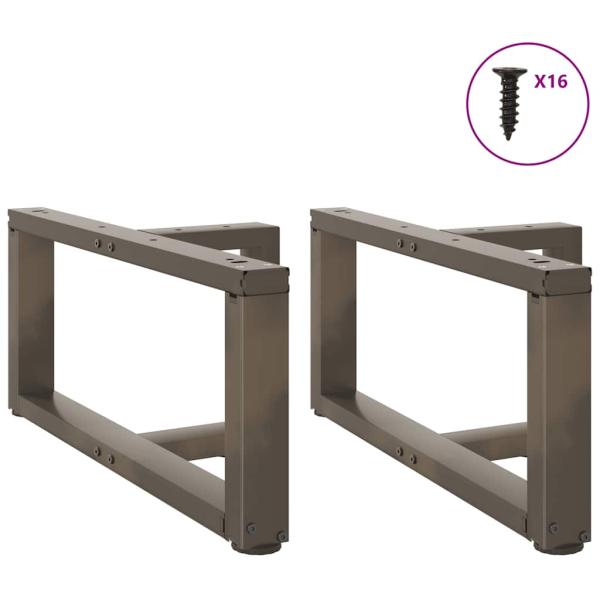 Couchtischbeine T-Form 2 Stk. Naturstahl 70x25x(30-31) cm Stahl