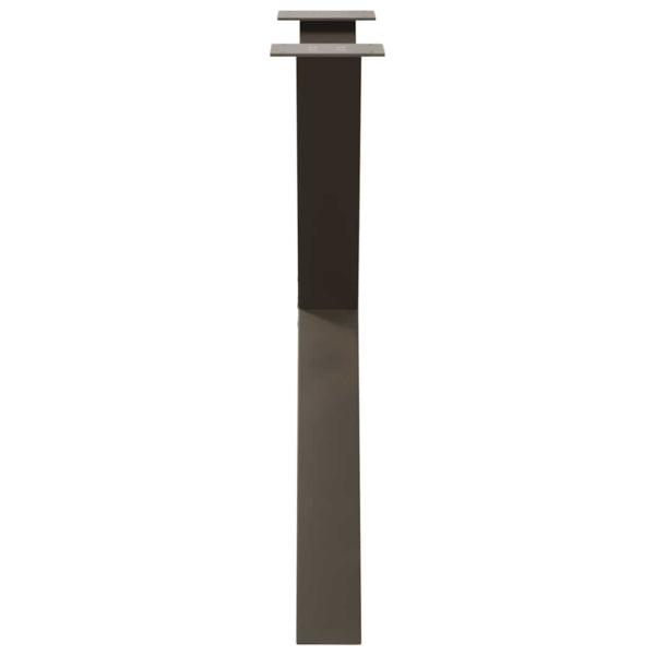 Esstischbeine X-Form 2 Stk. Naturstahl 70x(72-73) cm Stahl