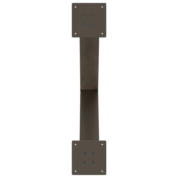 Esstischbeine X-Form 2 Stk. Naturstahl 70x(72-73) cm Stahl