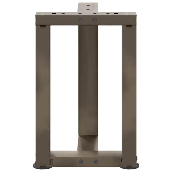 Couchtischbeine T-Form 2 Stk. Naturstahl 38x25x(42-43) cm Stahl