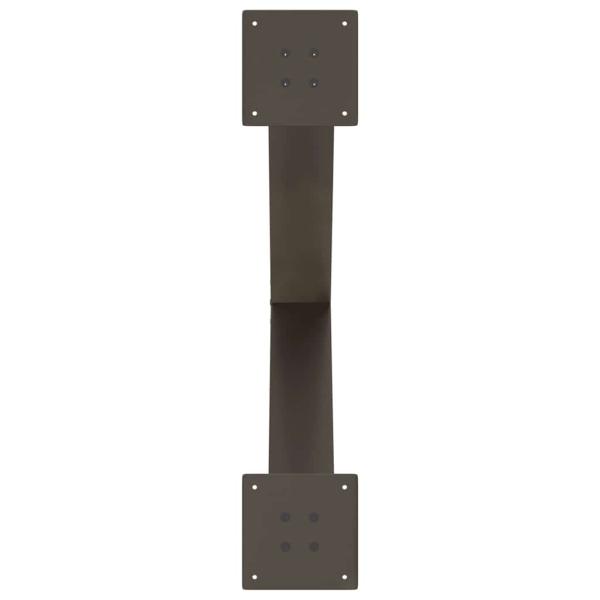 Esstischbeine X-Form 3 Stk. Naturstahl 70x(72-73) cm Stahl