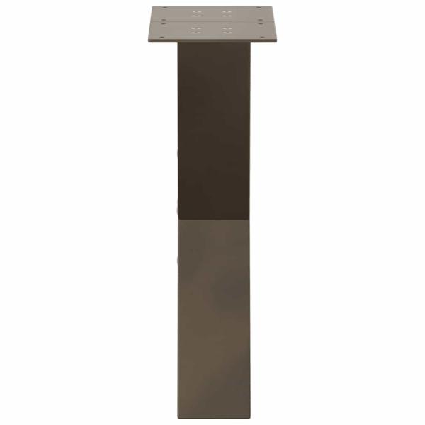Couchtischbeine X-Form 2 Stk. Naturstahl 28x(42-43) cm Stahl