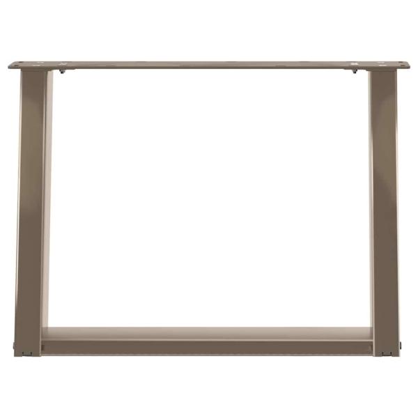 Couchtischbeine U-Form 2 Stk. Naturstahl 60x(42-43) cm Stahl