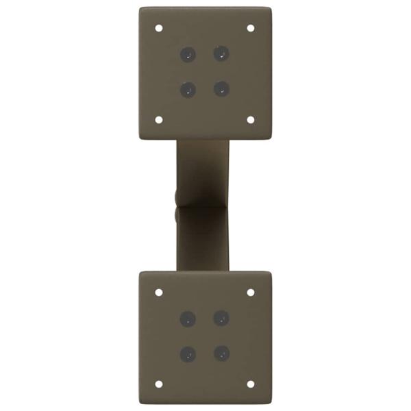 Couchtischbeine X-Form 2 Stk. Naturstahl 37x(30-31) cm Stahl