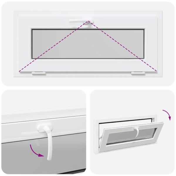 Kellerfenster RISOR 90x40 cm Kipp 3-fach Verglasung Weiß