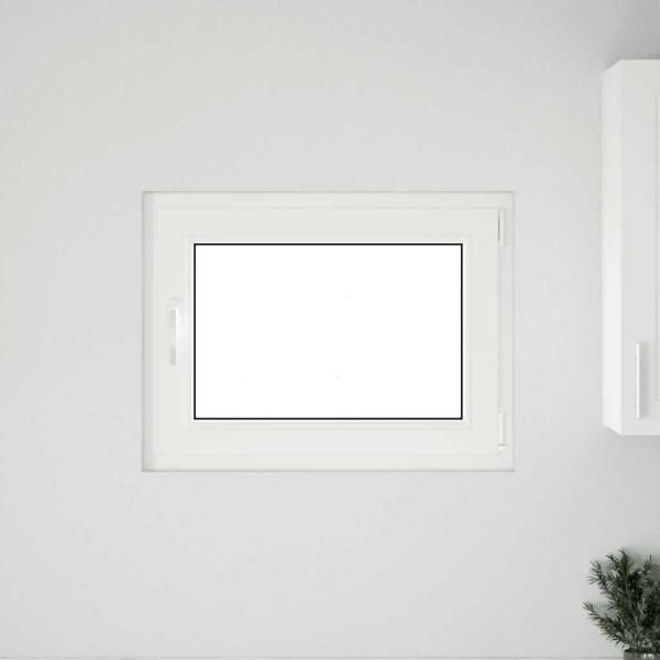 Kellerfenster RISOR 80x60 cm Dreh Kipp DIN Rechts Weiß