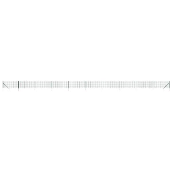 Maschendrahtzaun mit Bodenhülsen Grün 1,1x25 m