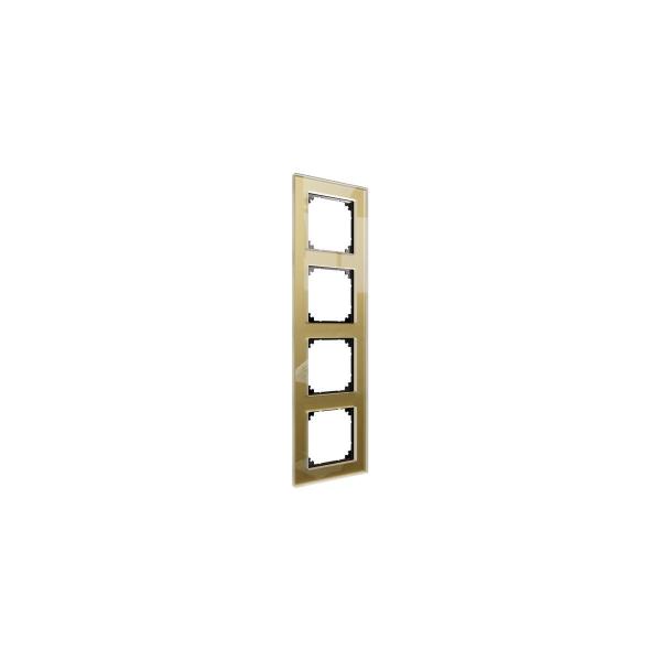 ARDEBO.de Merten MEG4040-2341 Echtglasrahmen, Gold, 4fach
