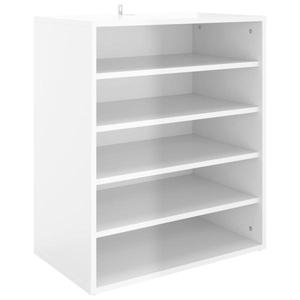 Schuhschrank Hochglanz-Weiß 60x35x70 cm Holzwerkstoff