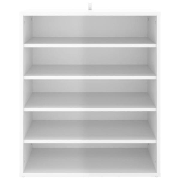 Schuhschrank Hochglanz-Weiß 60x35x70 cm Holzwerkstoff