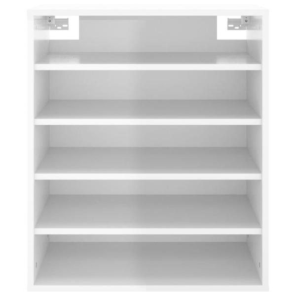Schuhschrank Hochglanz-Weiß 60x35x70 cm Holzwerkstoff