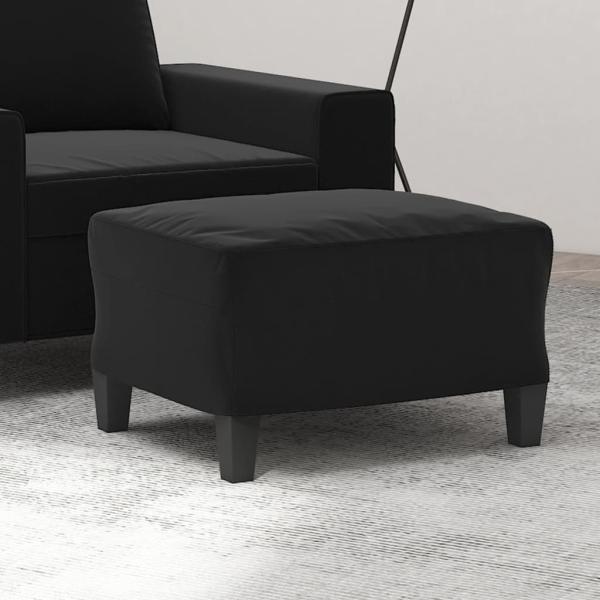 ARDEBO.de - Fußhocker Schwarz 60x50x41 cm Mikrofasergewebe