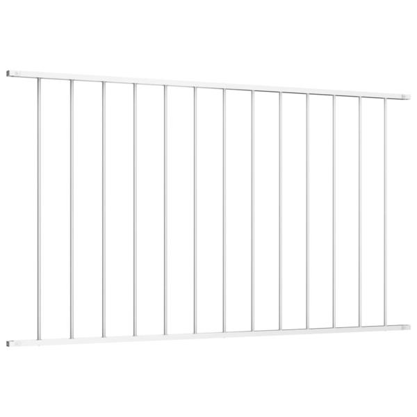 Zaunfeld Pulverbeschichteter Stahl 1,7x1m Weiß