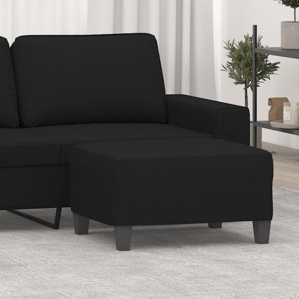 ARDEBO.de - Fußhocker Schwarz 70x55x41 cm Mikrofasergewebe