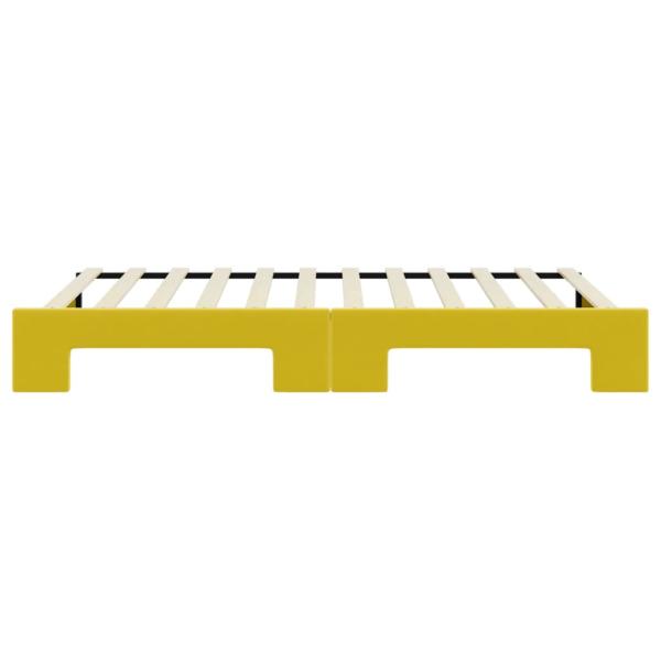 Tagesbett Ausziehbar Gelb 100x200 cm Samt