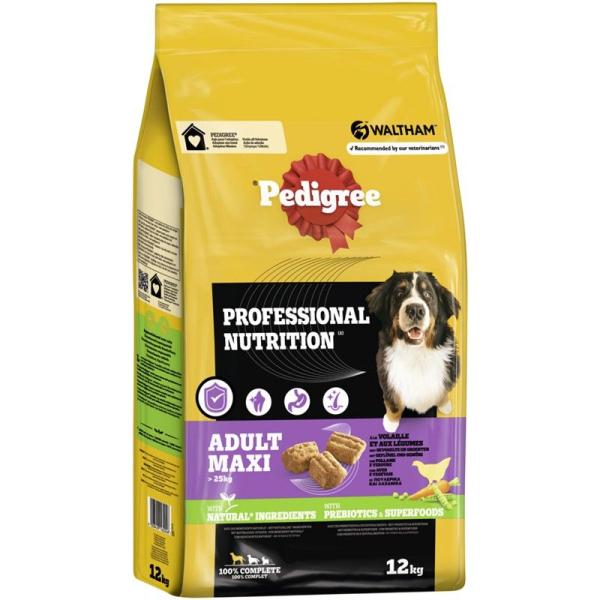 ARDEBO.de Pedigree Trocken Professional Nutrition Adult Maxi >25kg Geflügel & Gemüse 12kg