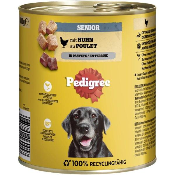 ARDEBO.de Pedigree Dose Senior Huhn Pastete 800g