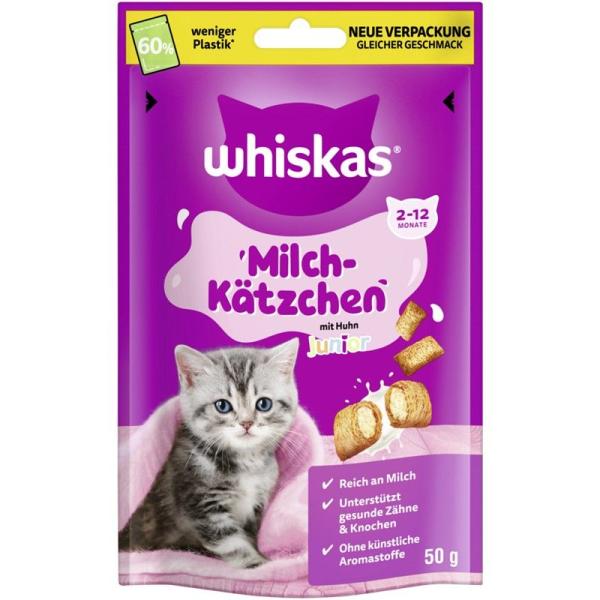 ARDEBO.de Whiskas Snack Milch-Kätzchen Junior mit Huhn 50g