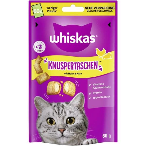 ARDEBO.de Whiskas Knuspertaschen mit Huhn & Käse 60g