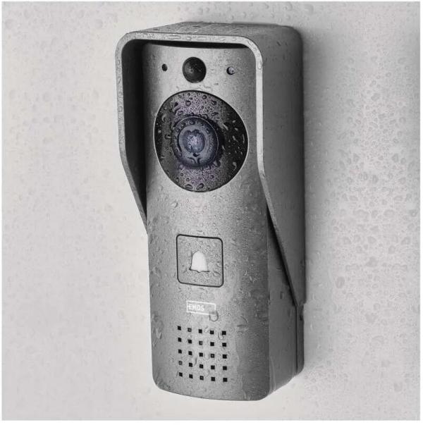 EMOS H4031 GoSmart drahtlose Video-Türklingel, IP-09C, WiFi, grau (3010040310)