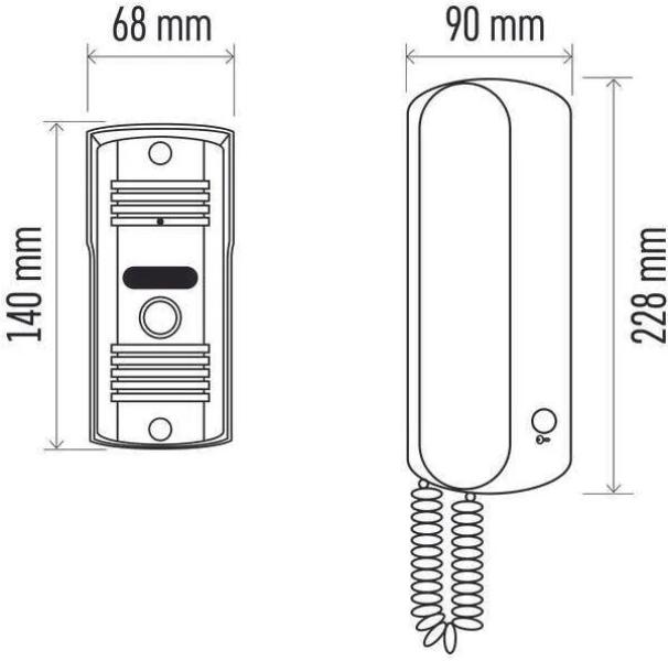 EMOS H1085 Gegensprechanlage Set, 1 Teilnehmer, 12 V DC, Kunststoff, weiß (3010000291 )