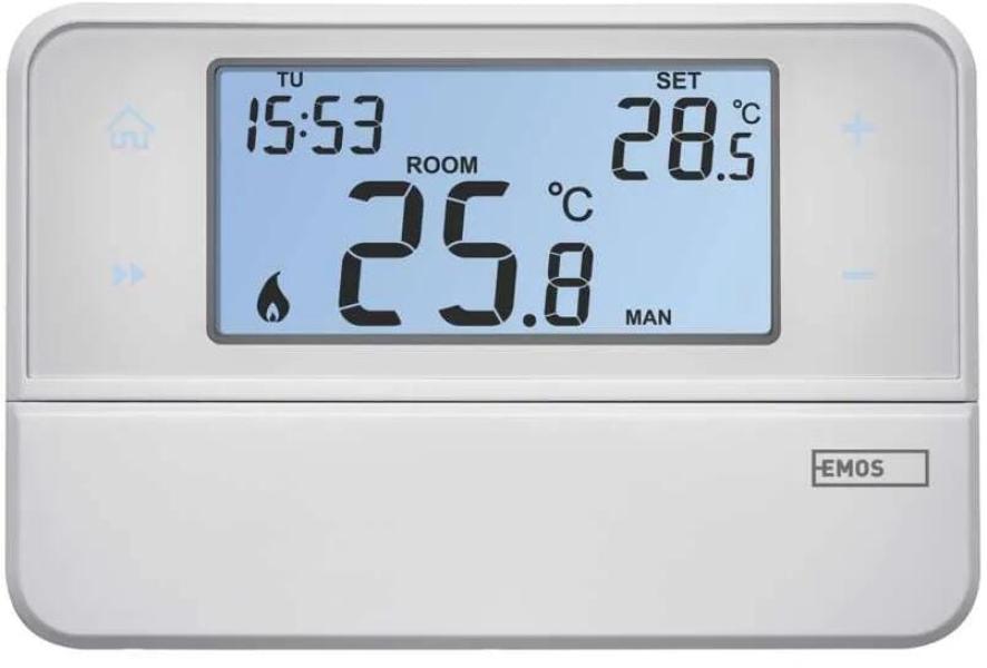 EMOS P5606OT OpenTherm Raumthermostat, programmierbar, verkabelt, weiß (2101208000)