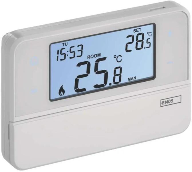 EMOS P5606OT OpenTherm Raumthermostat, programmierbar, verkabelt, weiß (2101208000)