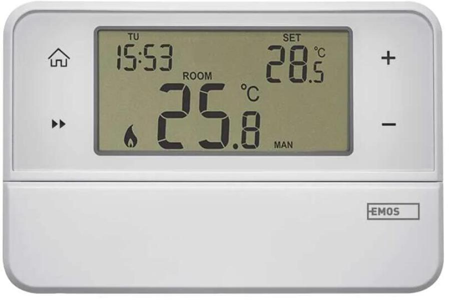EMOS P5606OT OpenTherm Raumthermostat, programmierbar, verkabelt, weiß (2101208000)