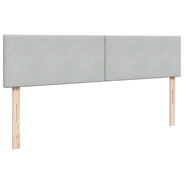 Ottoman-Bett mit Matratzen Hellgrau 200x200 cm Samt