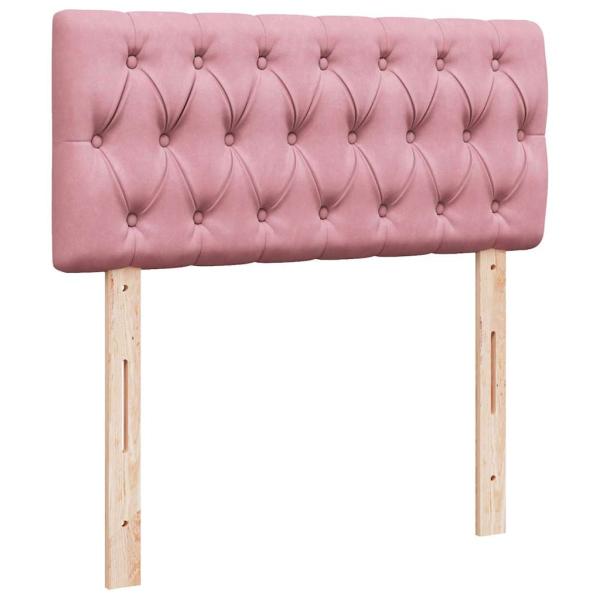 Ottoman-Bett mit Matratzen & LEDs Rosa 180x200 cm Samt