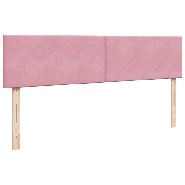 Ottoman-Bett mit Matratzen Rosa 180x200 cm Samt