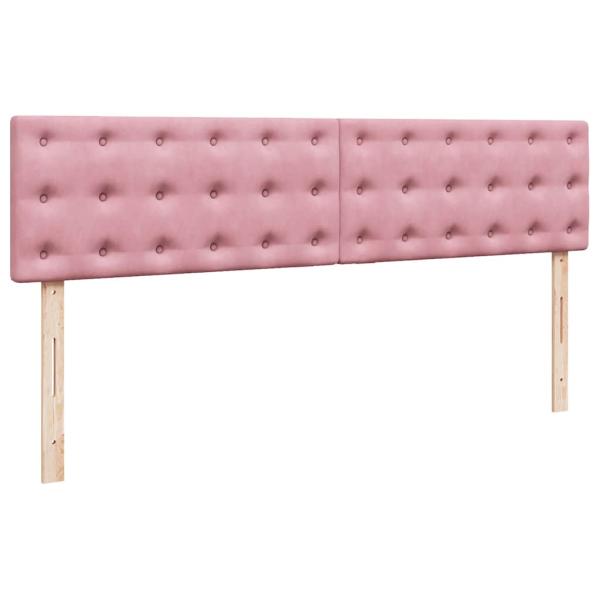 Ottoman-Bett mit Matratzen Rosa 180x200 cm Samt