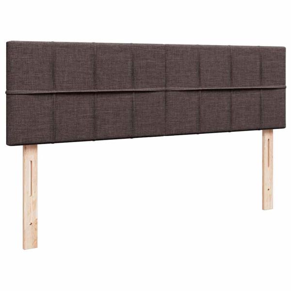 Ottoman-Bett mit Matratze & LEDs Dunkelbraun 140x200 cm Stoff